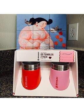 Stanley Target Valentine's Day Red Pink Go Tumbler 2 Pack 10 oz